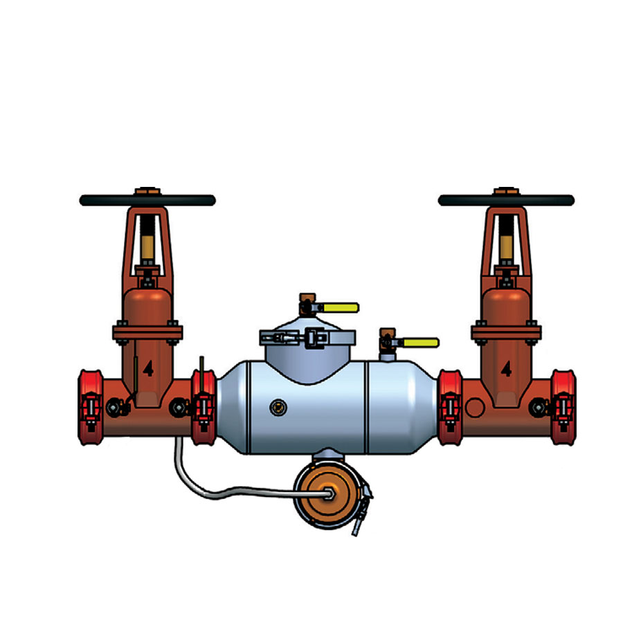 Apollo RPLF4A Backflow Preventer with NRS Grooved Shut-off Valve