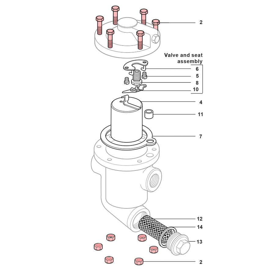 Spirax Sarco HM34 Cover Bolt and Nut Set