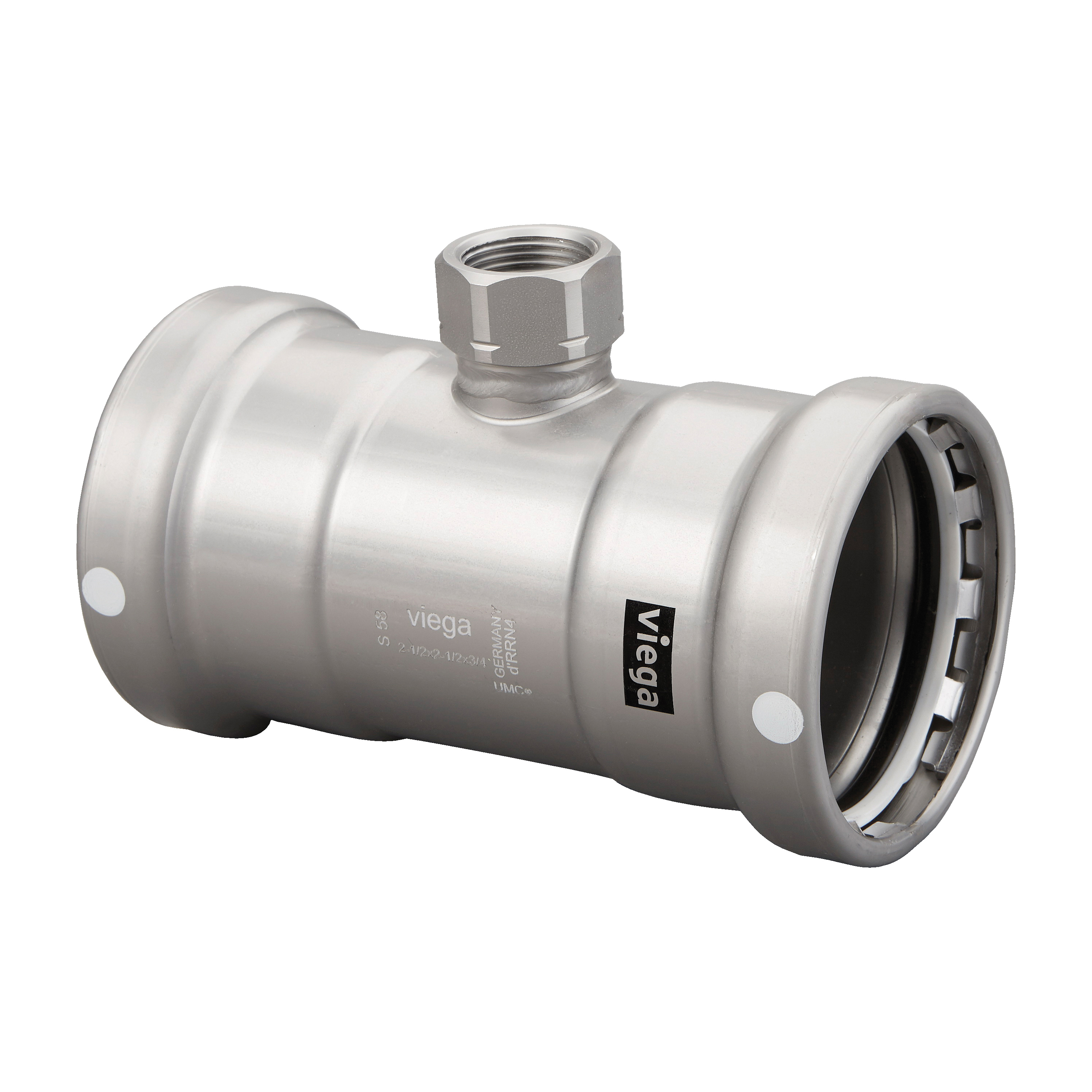 MegaPress XL Carbon Steel Tee, Press x Press x FNPT