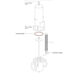 Spirax Sarco CSF16 Element and Housing Seals Illustration