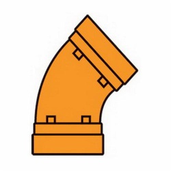 GRUVLOK  FIG 7051 Standard 45 deg Pipe Elbow